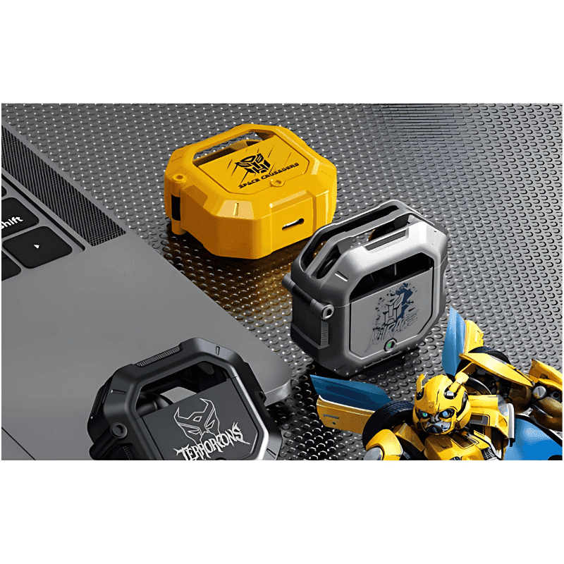 Écouteurs TWS Transformers TF-T12 Jaune avec boîtier de charge rapide