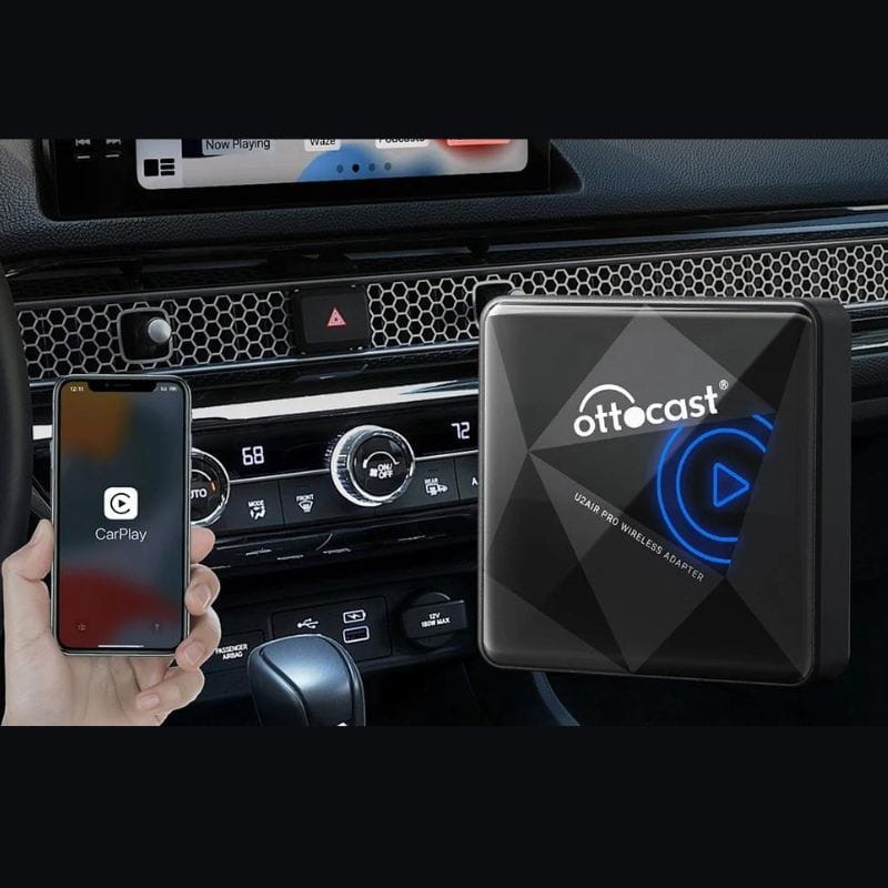 Ottocast U2-AIR Negro - Adaptador Inalámbrico Apple CarPlay imagen en el coche