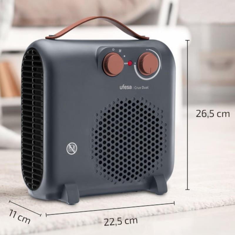 Ufesa Crux Dual Grey - Dimensions du radiateur électrique intérieur