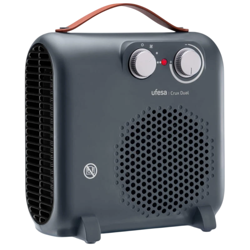 Ufesa Crux Dual 2000W Gris - Calefactor eléctrico Interior