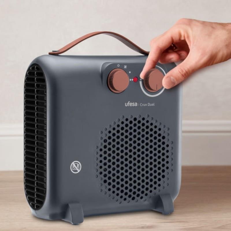 Ufesa Crux Dual Grey - Chauffage électrique intérieur Photo de face réelle