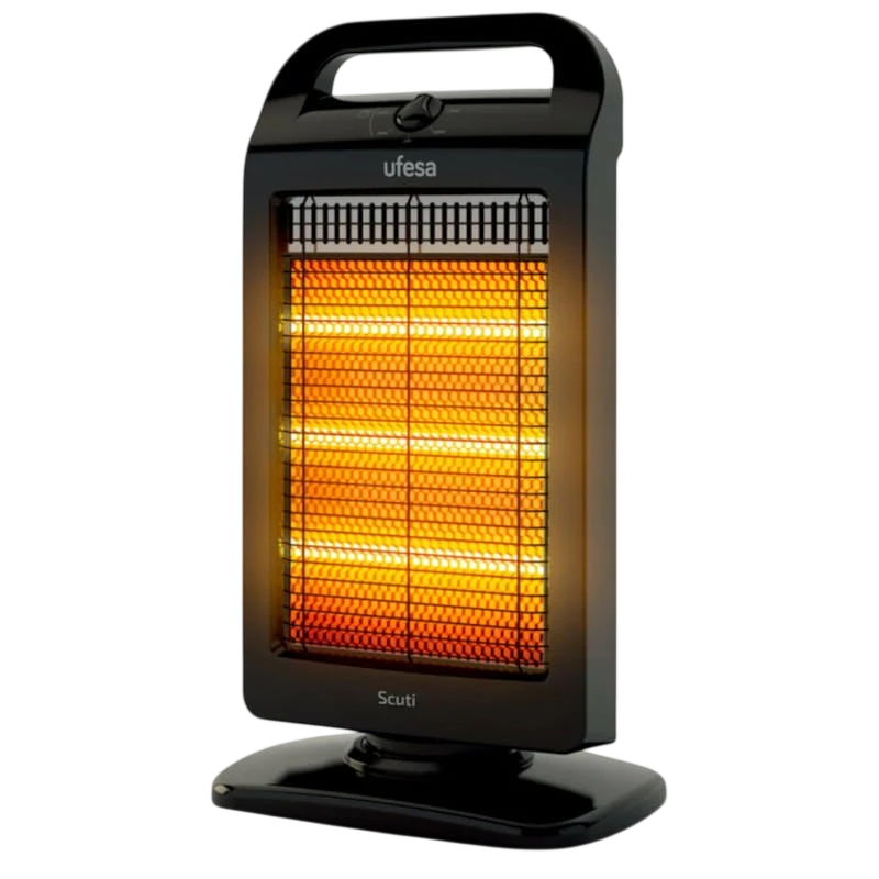 Ufesa Scuti Negro - Calefactor Interior de Halógeno