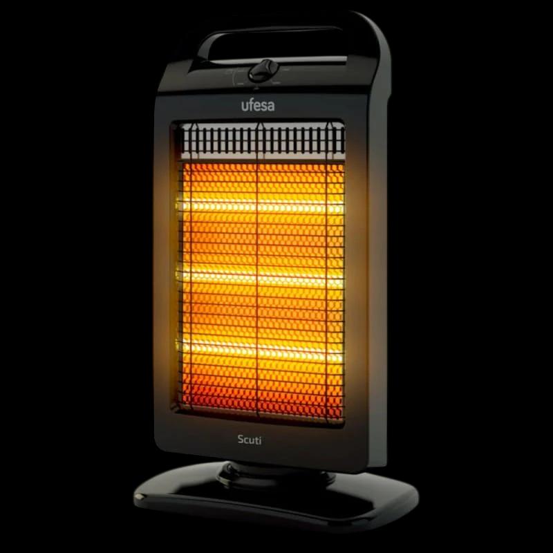 Ufesa Scuti Negro - Calefactor Interior  de Halógeno