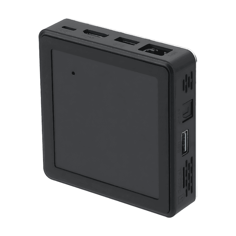 Detalhe das múltiplas conexões e portas do Android TV Ugoos X4Q Plus S905X4 4GB/64GB