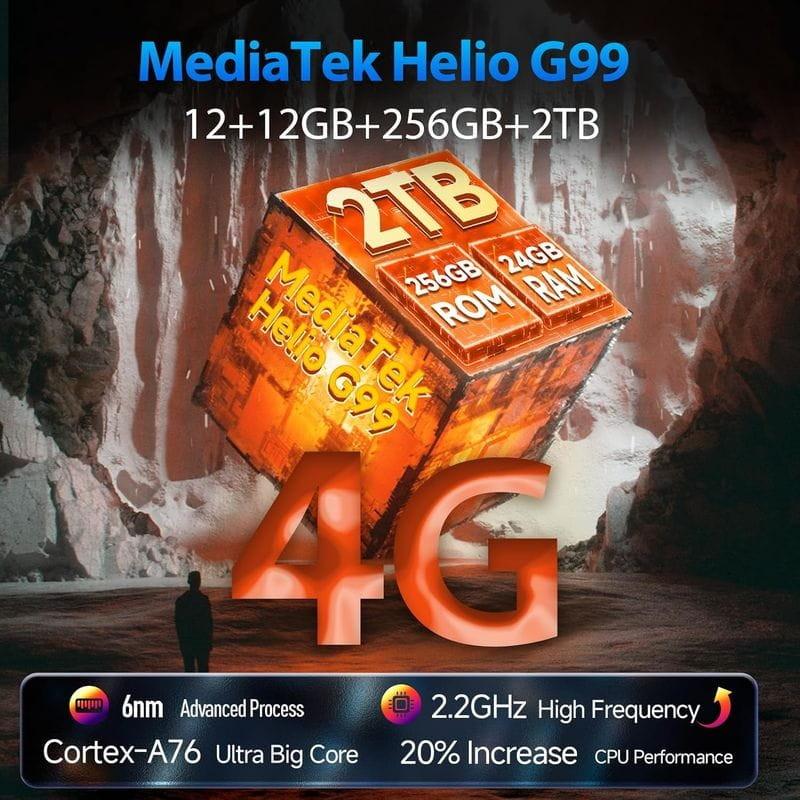 Processador de Ulefone Armor 27 12GB/256GB Preto - Telefone Robusto