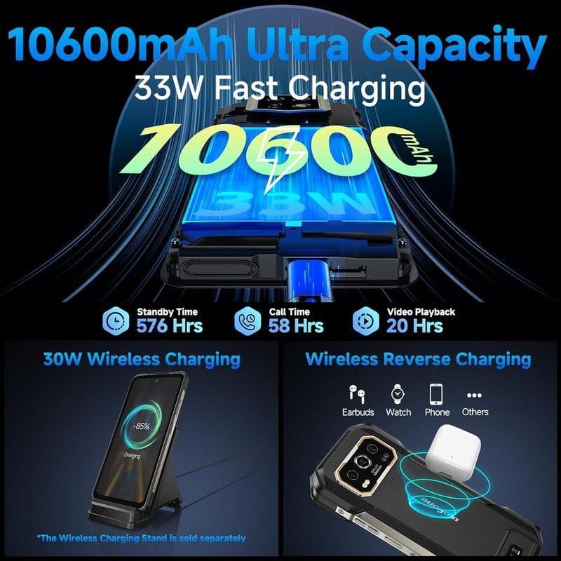 Bateria de Ulefone Armor 27 12GB/256GB Preto - Telefone Robusto