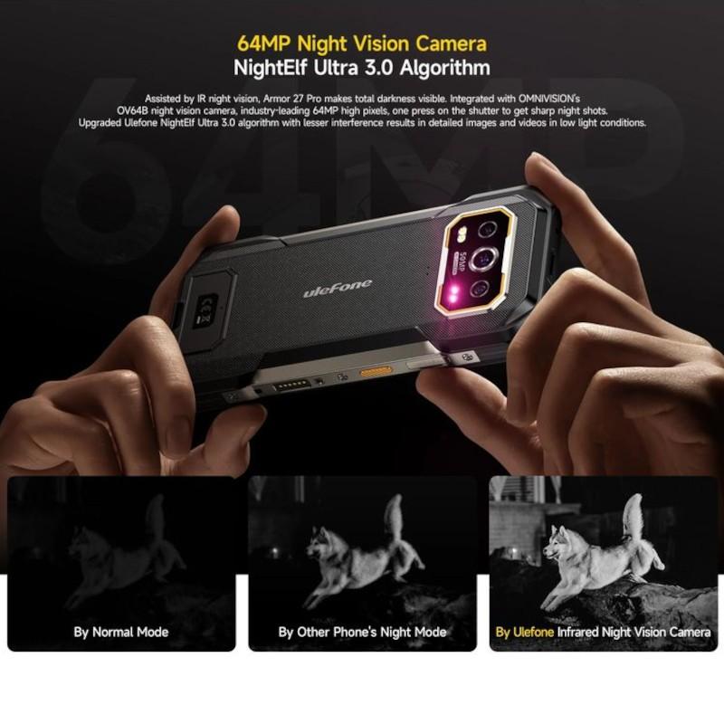 Câmera de Ulefone Armor 27 Pro 5G 12GB/256GB Preto - Telemóvel Robusto