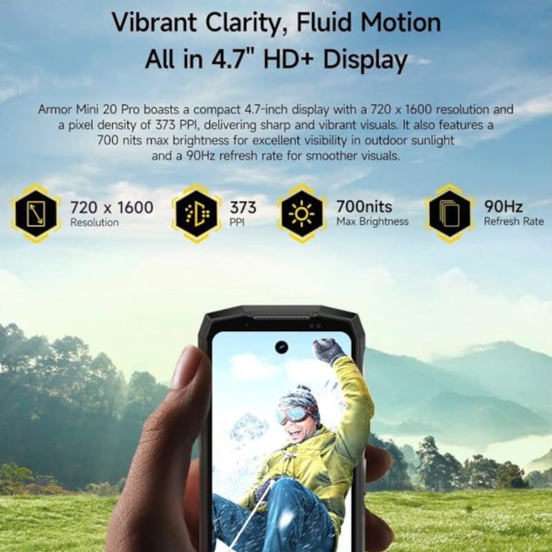 Poderoso Ulefone Armor Mini 20 Pro 5G 8GB/256GB Preto - Telemóvel