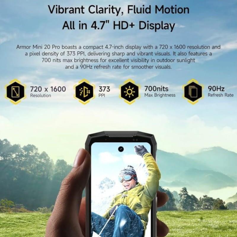 Poderoso Ulefone Armor Mini 20 Pro 5G 8GB/256GB Preto - Telemóvel