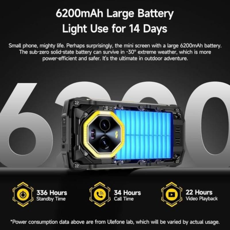 Bateria de Ulefone Armor Mini 20 Pro 5G 8GB/256GB Preto - Telemóvel