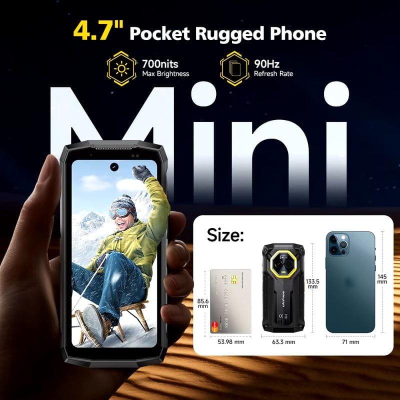 Tamaño de Ulefone Armor Mini 20T Pro 5G 8GB/256GB Negro - Teléfono Móvil