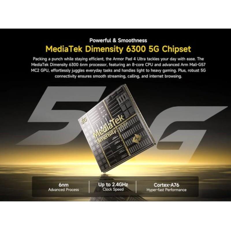 Redes de Ulefone Armor Pad 4 Ultra 5G 13.3 8GB/256GB Negro - Tablet Rugged