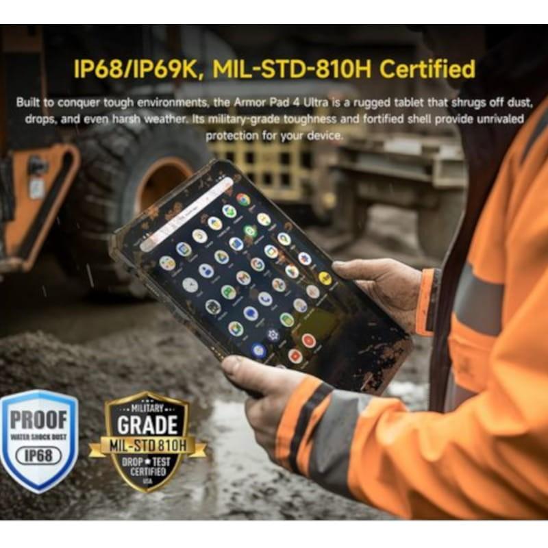 Potente Ulefone Armor Pad 4 Ultra 5G 13.3 8GB/256GB Negro - Tablet Rugged