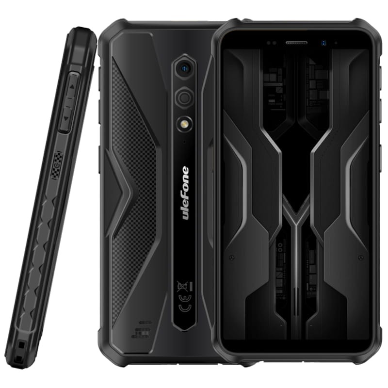 vista frontal, trasera y lateral del Ulefone Armor X12 Pro 4GB/64GB Negro