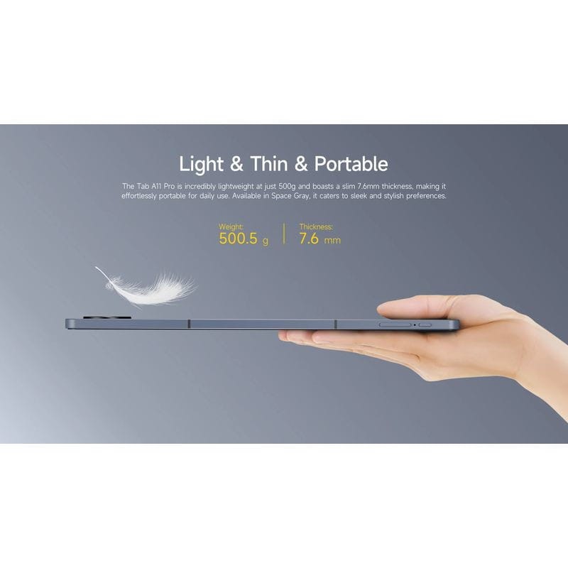 Ulefone Tab A11 4G 6GB/256GB - diseño ligero y delgado