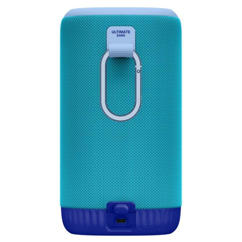 Vista frotnal trasera del Altavoz Ultimate Ears EVERBOOM Azul