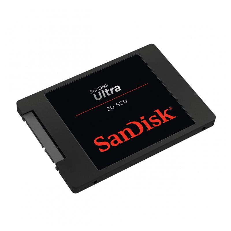 SanDisk Ultra 3D 2.5 500 GB SATA III - Disco duro SSD tumbado