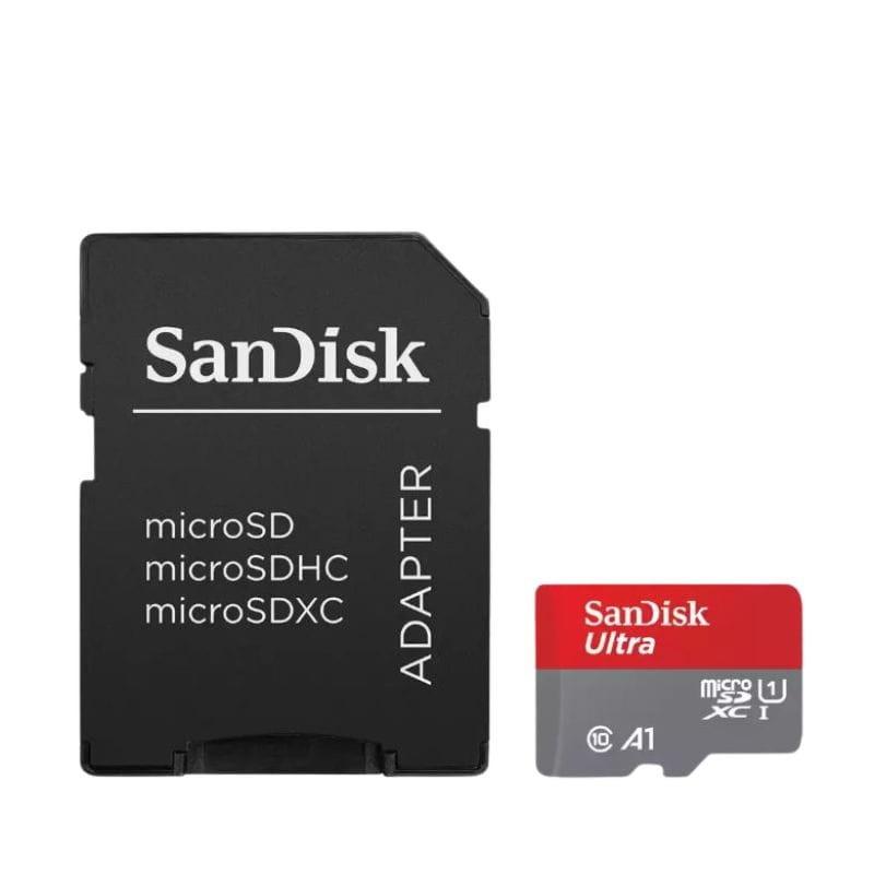 SanDisk Ultra HC I 64 GB A1 Class 10 Gris / Rouge - Carte image microSD avec adaptateur