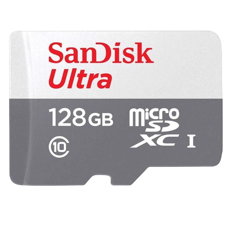 SanDisk Ultra UHS-I 128 GB Clase 10 Gris / Blanco - Tarjeta microSD