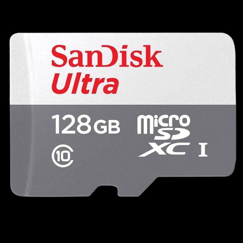 SanDisk Ultra UHS-I 128 GB Class 10 Gris / Blanc - Carte microSD