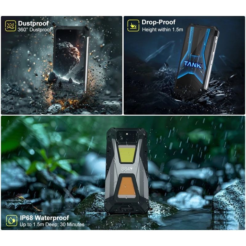 Resistente Unihertz 8849 Tank 3S 12GB/256GB Negro - Teléfono móvil