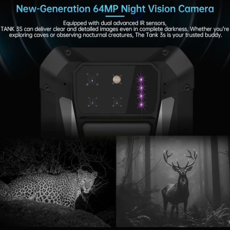 Visión nocturna de Unihertz 8849 Tank 3S 12GB/256GB Negro - Teléfono móvil