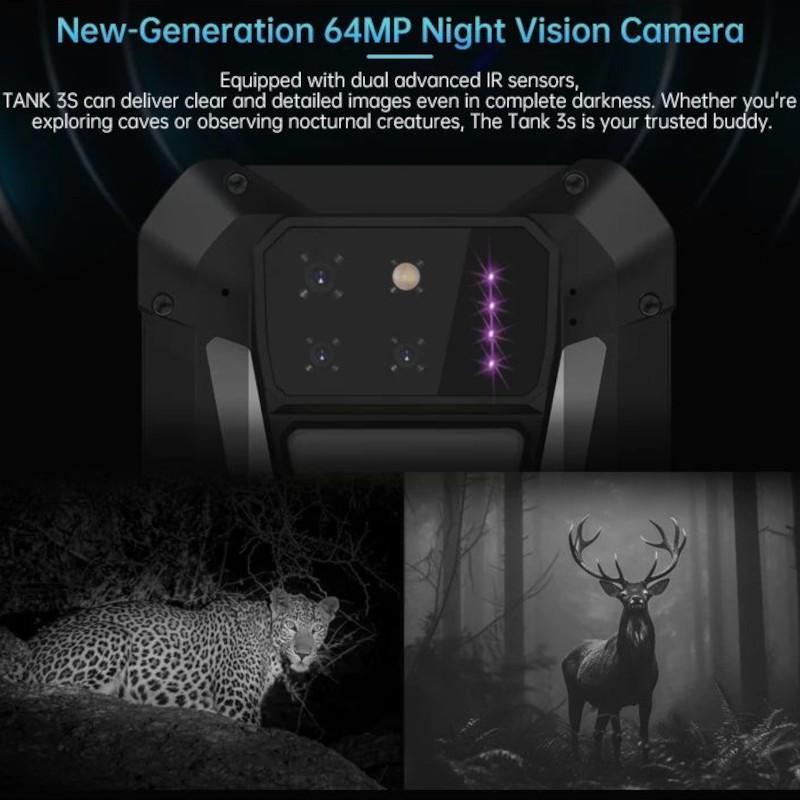 Visión nocturna de Unihertz 8849 Tank 3S 12GB/256GB Negro - Teléfono móvil