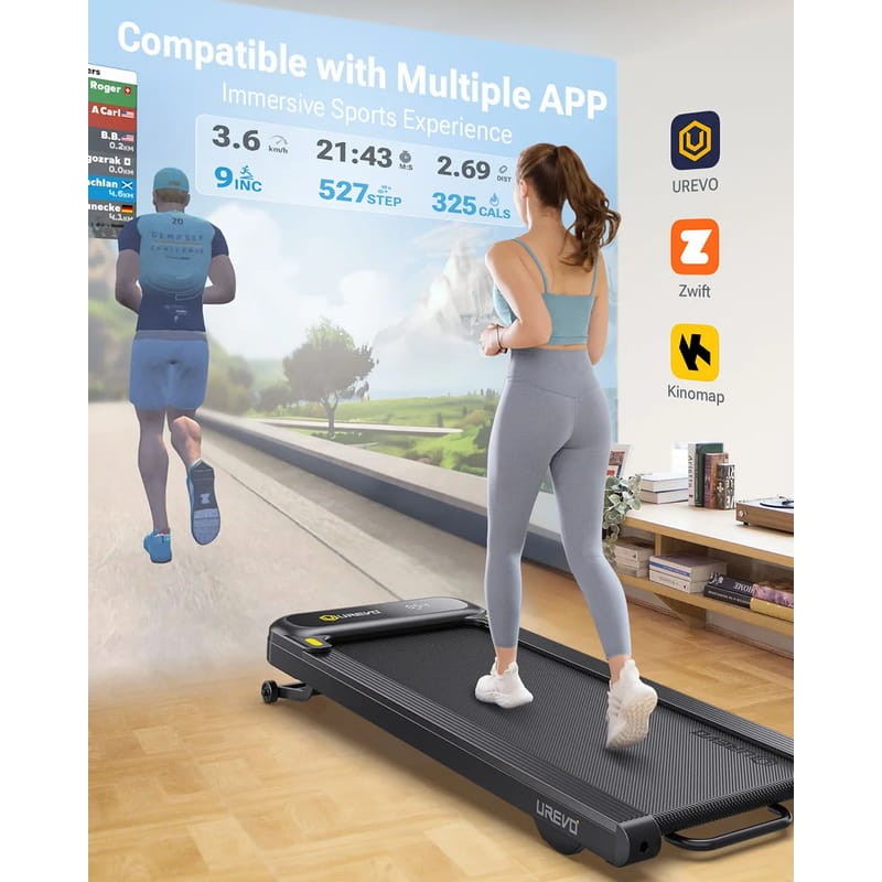 Urevo Spacewalk 3S Negro - Cinta de correr Compatibilidad con APP