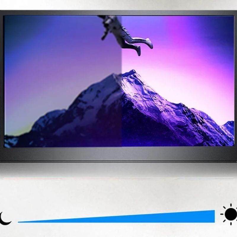 Uperfect USetup E7 15.6 FHD IPS Portable Monitor imagen de control de brillo