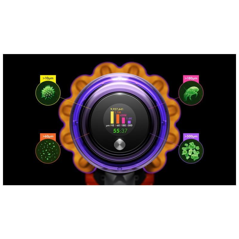 Dyson V15 Detect Absolute Nickel, Amarelo - Sem saco/ Sem fio/ Ecrã LED