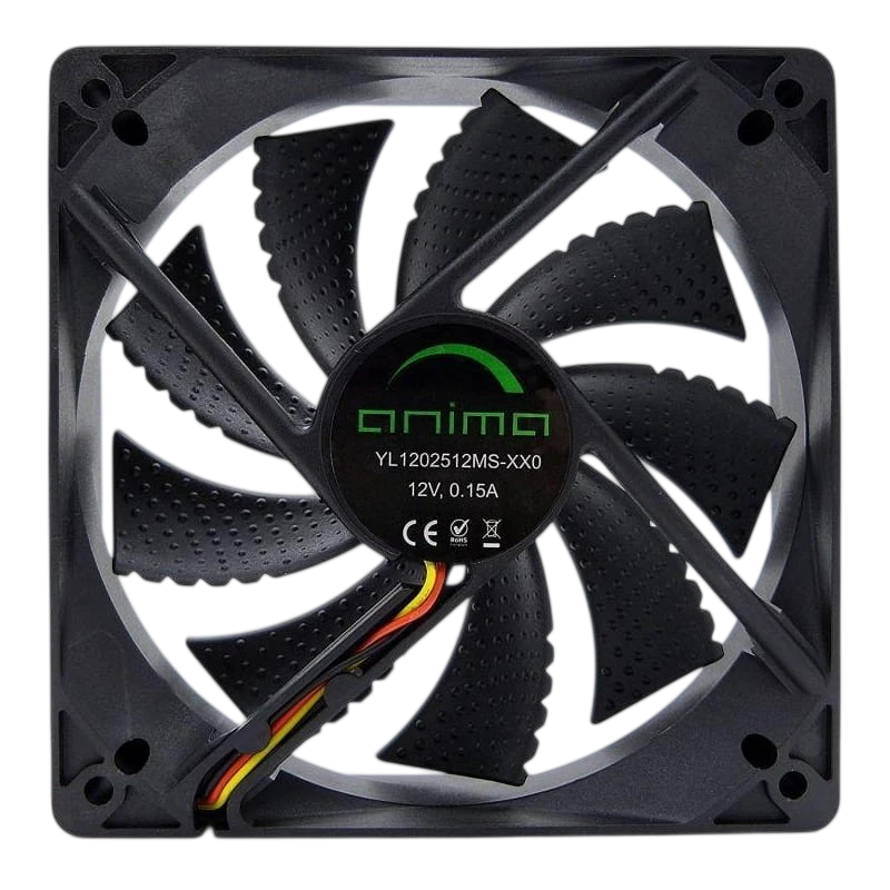 Ventilateur PC Tacens Anima AF12, 9 pales, 12 cm, Noir