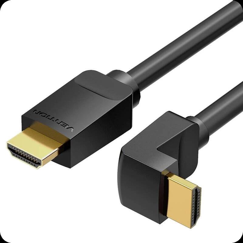 Vention AARBI 90° 3m Negro - Cable HDMI 2.0