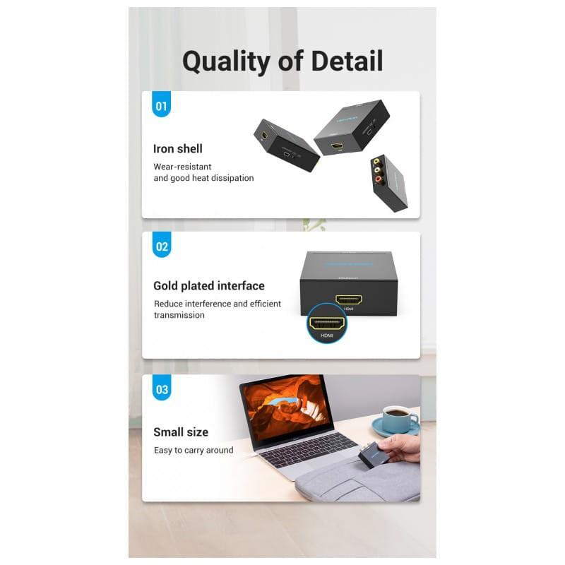 Vention AEFB0 - Convertidor  RCA a HDMI detalles