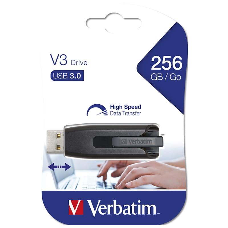 Verbatim V3 256GB USB 3.2 Negro - Caja