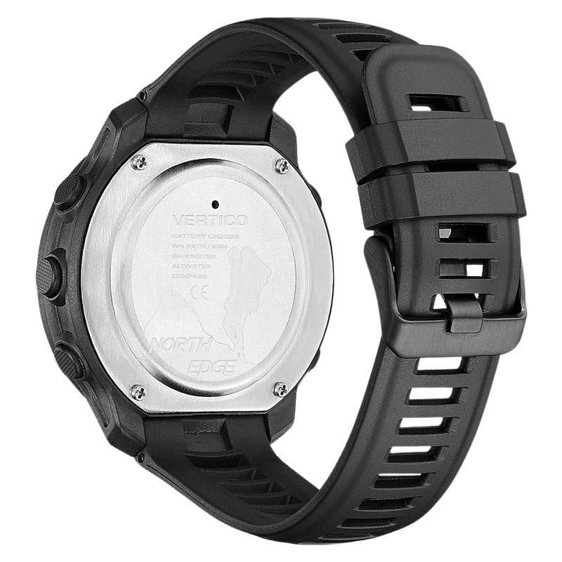 North Edge Vertico Black - Relógio digital de visão traseira