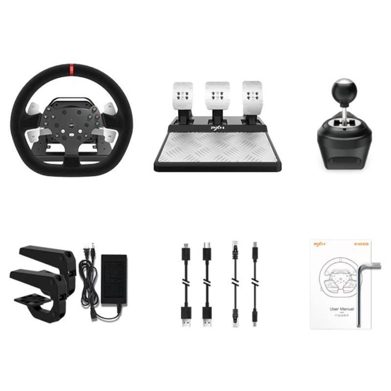 Contenido de PXN-V10(3IN1) Negro - Volante de Carreras 3 en 1