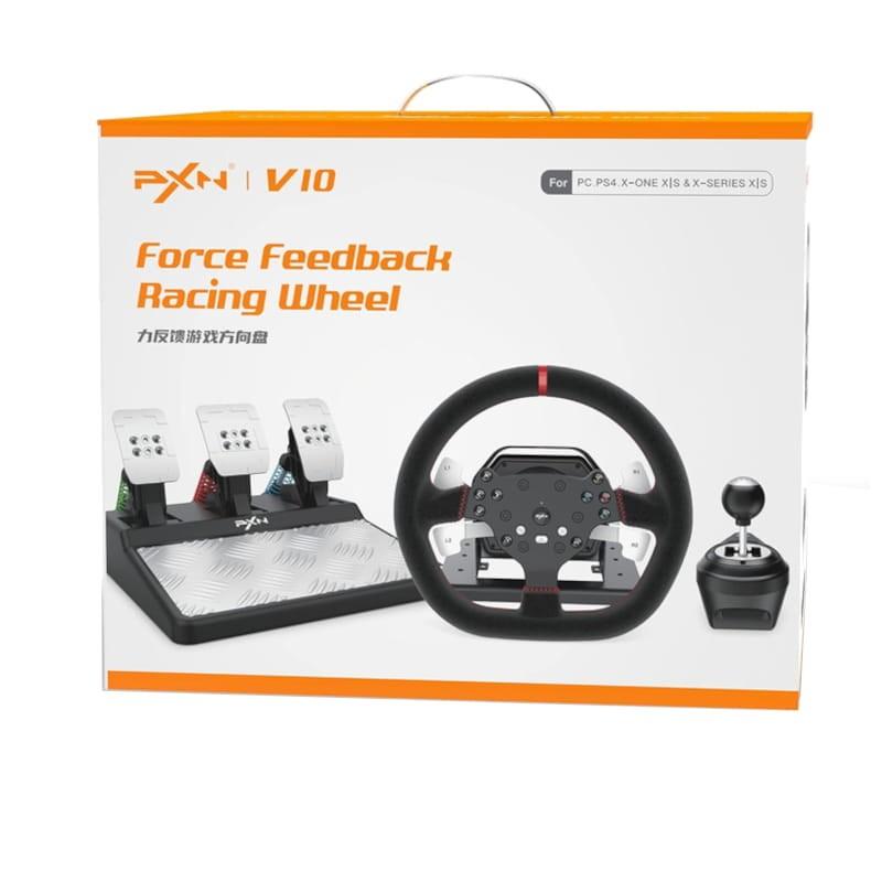 Caja de PXN-V10(3IN1) Negro - Volante de Carreras 3 en 1