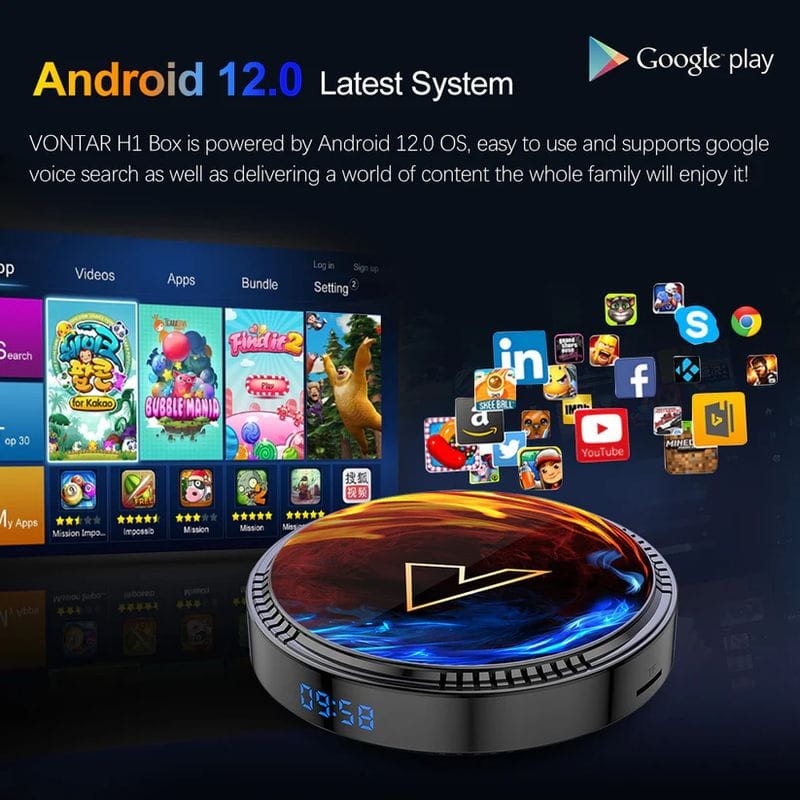 Adaptable Vontar H1 H618 2GB/16GB WiFi 6 Android 12.0 - Android TV