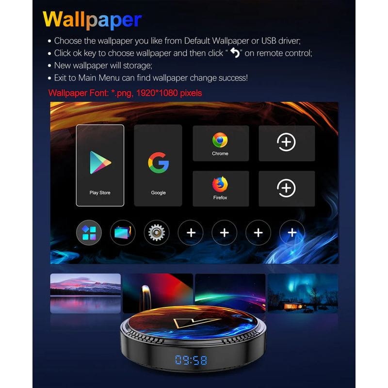 Botón adaptable Vontar H1 H618 2GB/16GB WiFi 6 Android 12.0 - Android TV