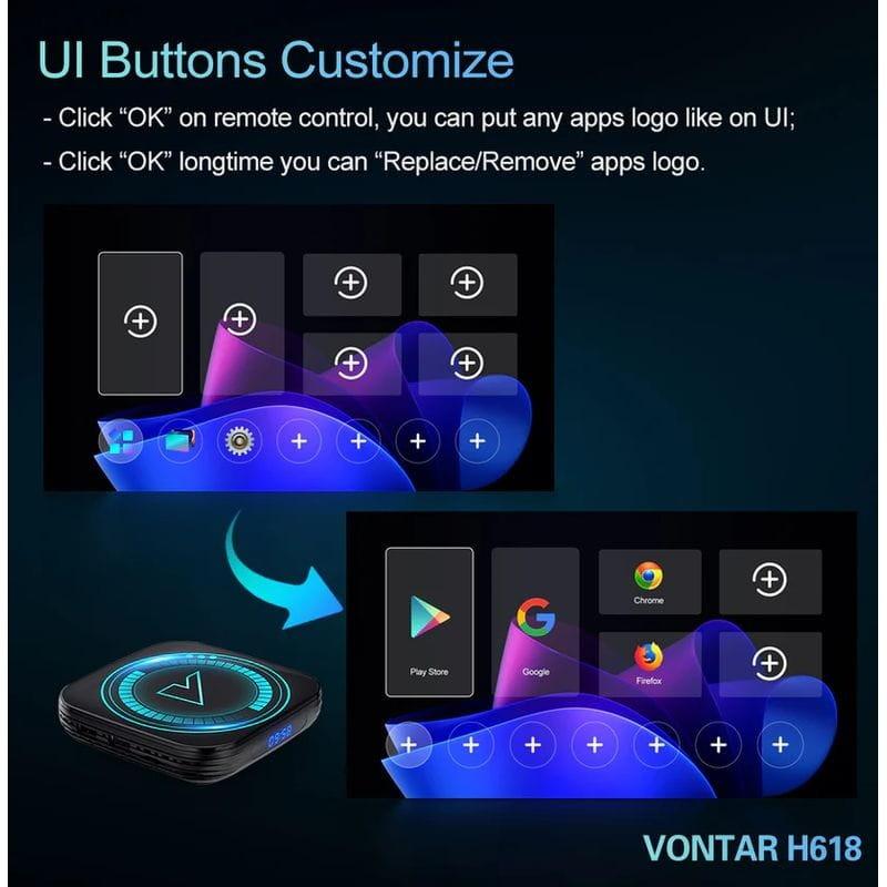 Botón adaptable Vontar H618 2GB/16GB 4K Android 12.0 - Android TV