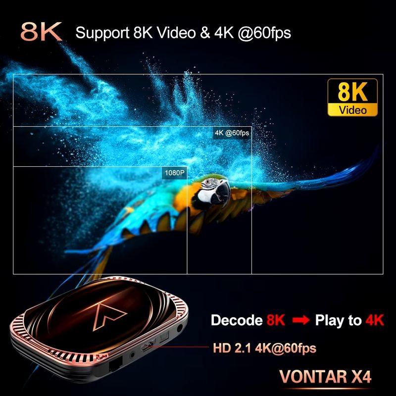 Resolución de Vontar X4 S905X4 4GB/128GB Dual WiFi Android 11.0 - Android TV