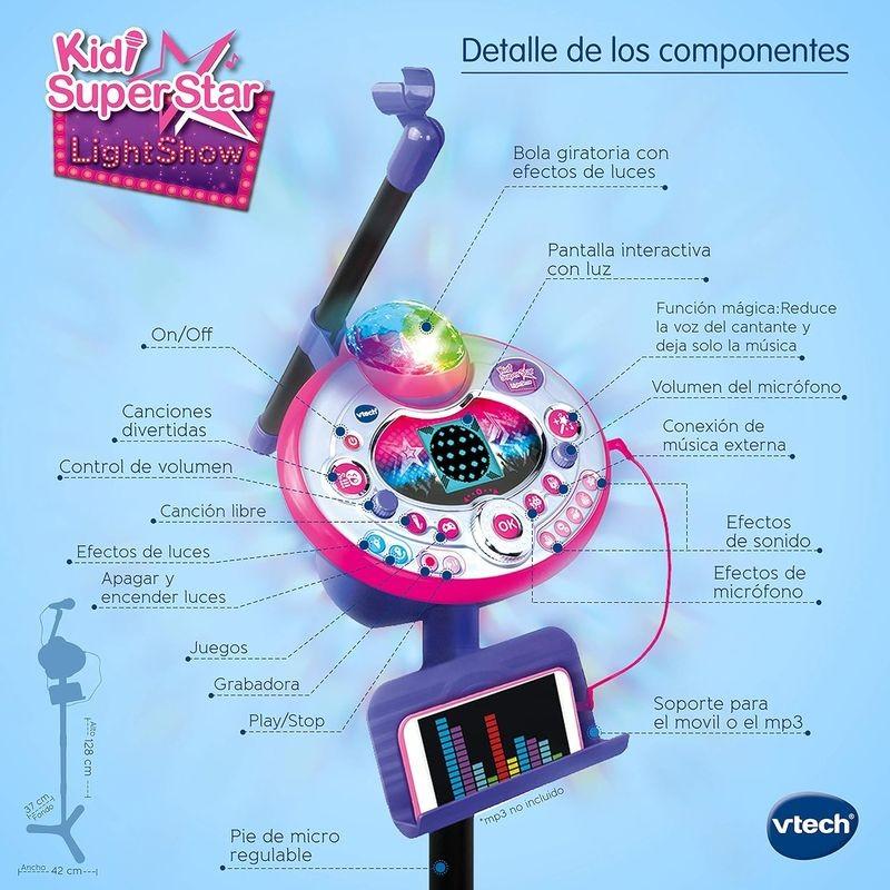Características de Vtech Kidi Superstar LightShow Micrófono Lila
