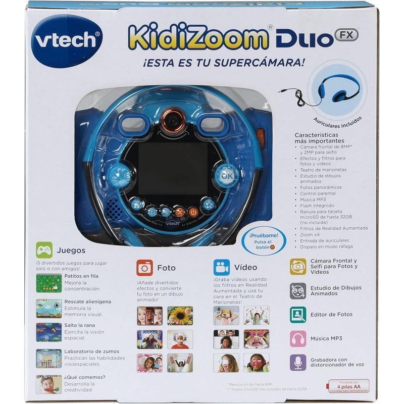 Trasera de caja de Vtech Kidizoom Duo FX 12 en 1 Azul - Cámara Infantil