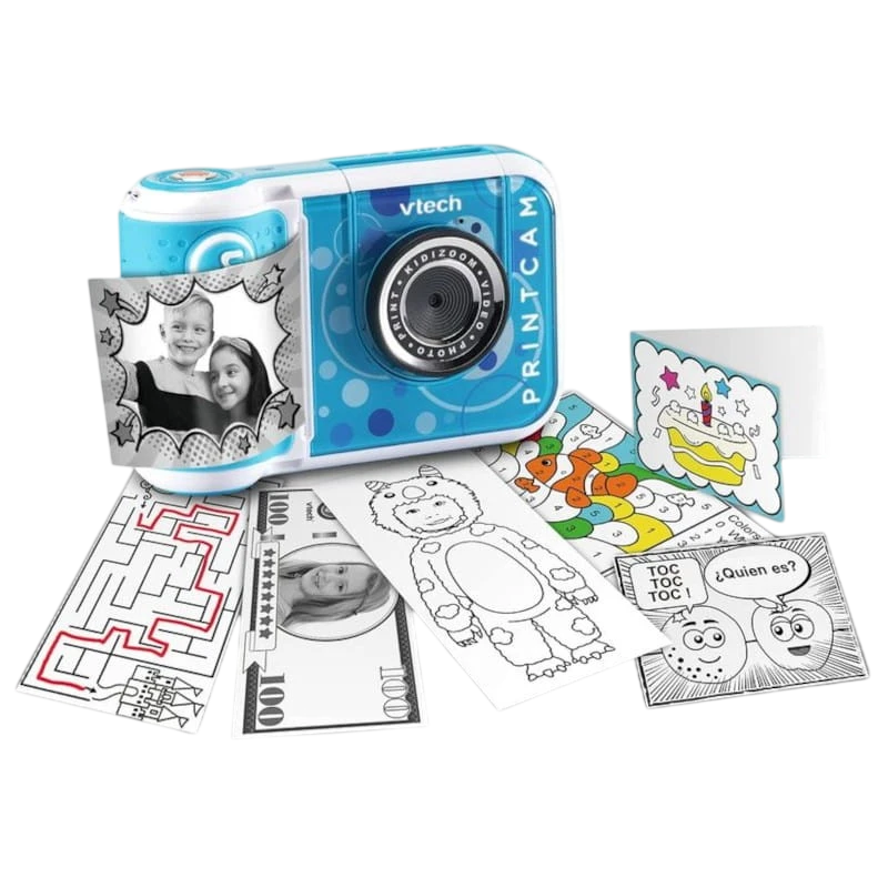 Vtech Kidizoom Print Cam Azul - Cámara de fotos infantil instantánea