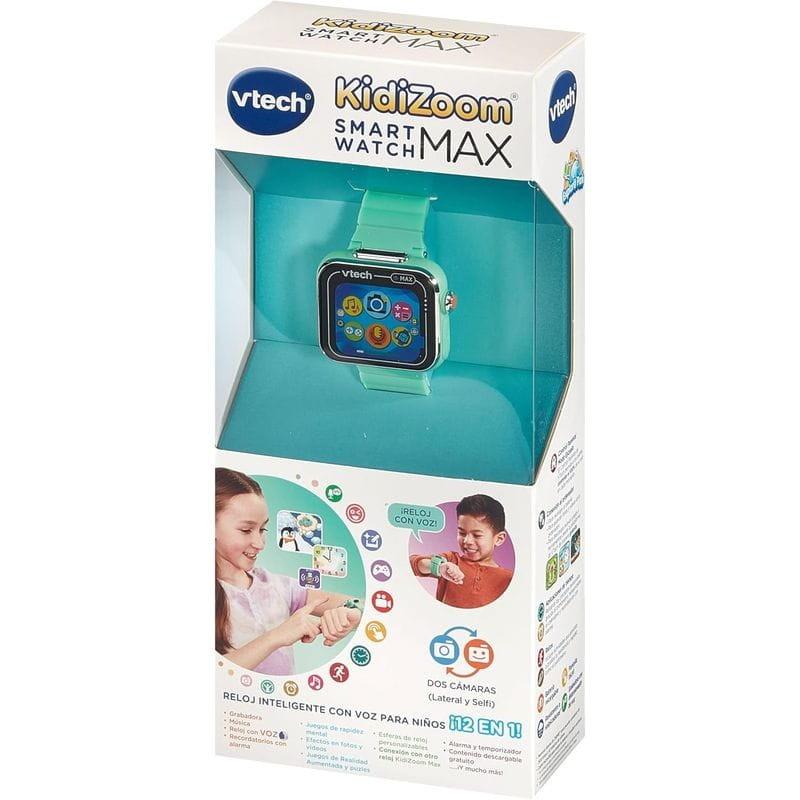 Caja de Vtech KidiZoom Smartwatch MAX Aguamarina - Reloj Inteligente