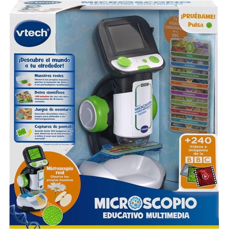 Caja de Vtech Microscopio educativo multimedia Blanco - Microscopio