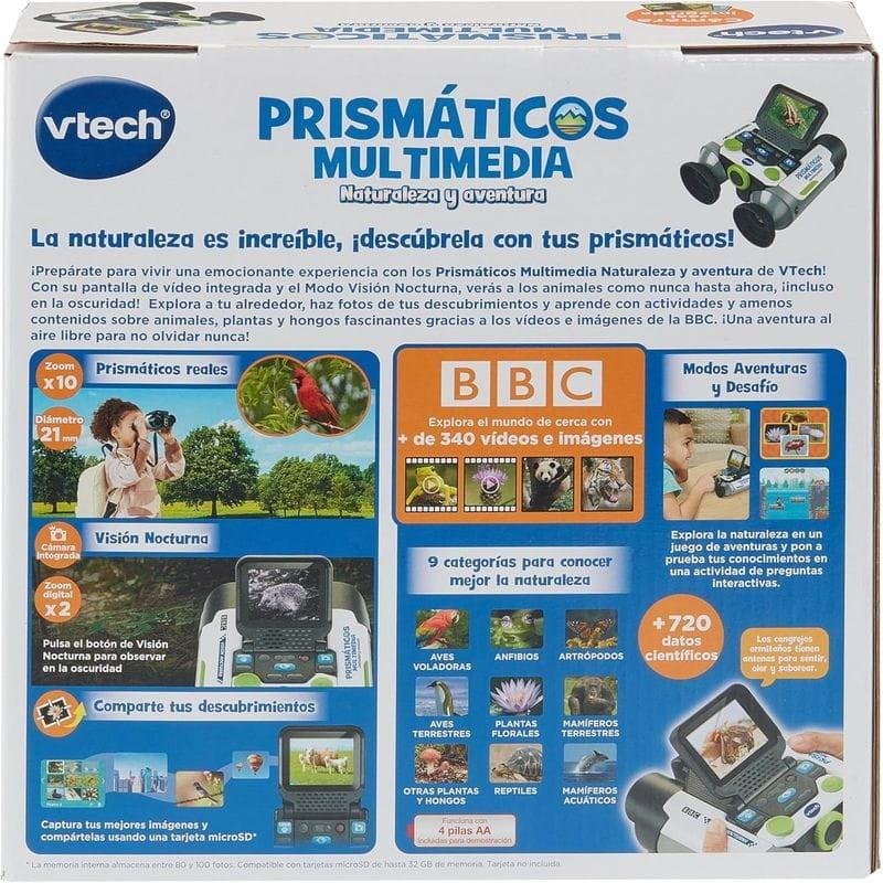 Parte trasera de caja de Vtech Nature Explorer Scope BBC Gris - Prismáticos con visión nocturna
