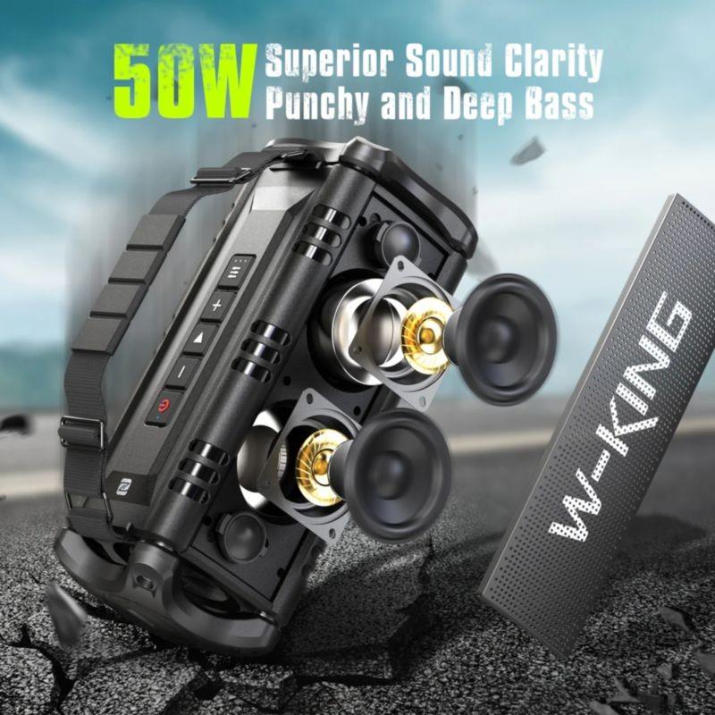 Enceinte W-KING D8 Noir avec puissance de 50W