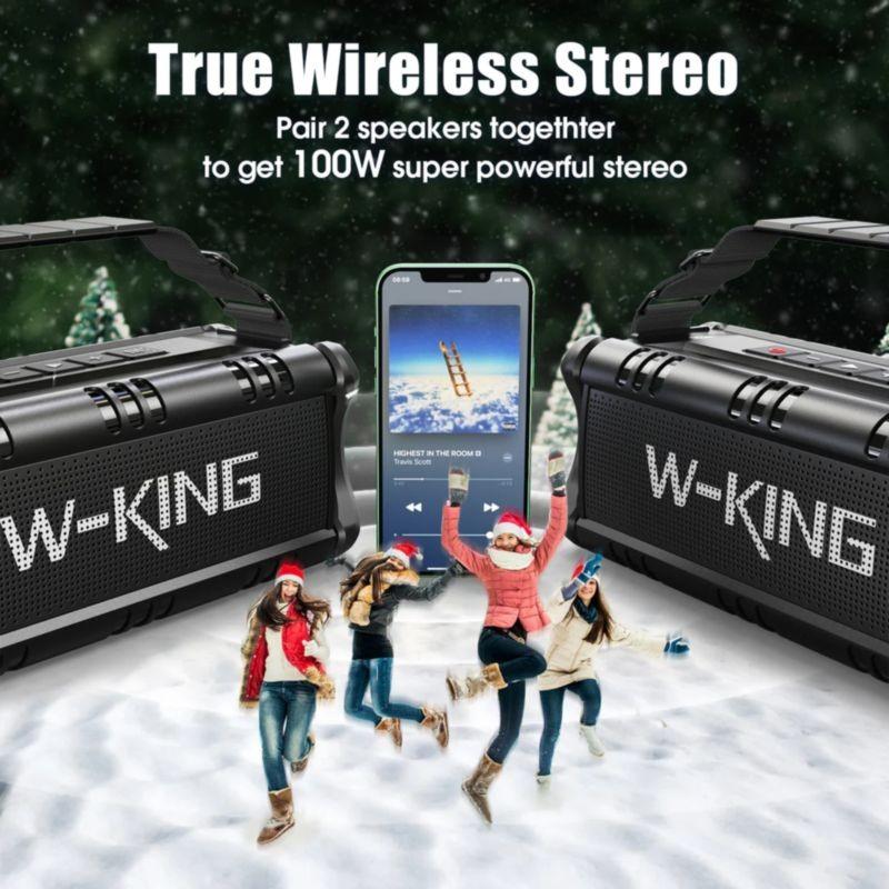 Enceinte W-KING D8 Noir avec appairage TWS