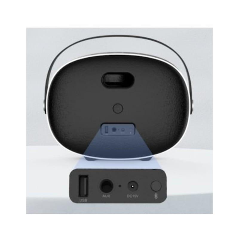 Detalhe das conexões da Coluna Bluetooth W-KING T8 30W Preto